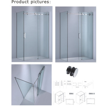 8mm / 10mm Glass Thickness Rectangle Bathtub Screen / Sliding Shower Enclosure (Kw05)